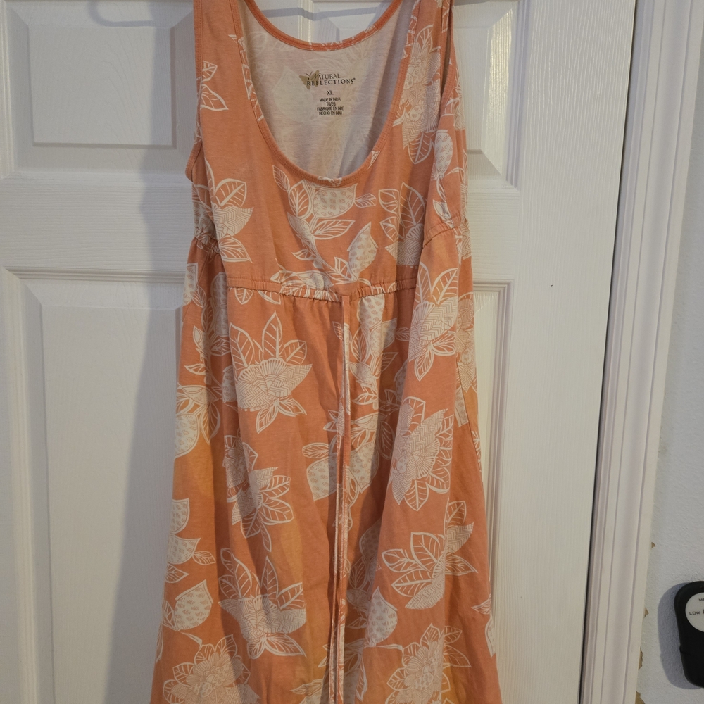 Natural Reflections Peach Floral Dress